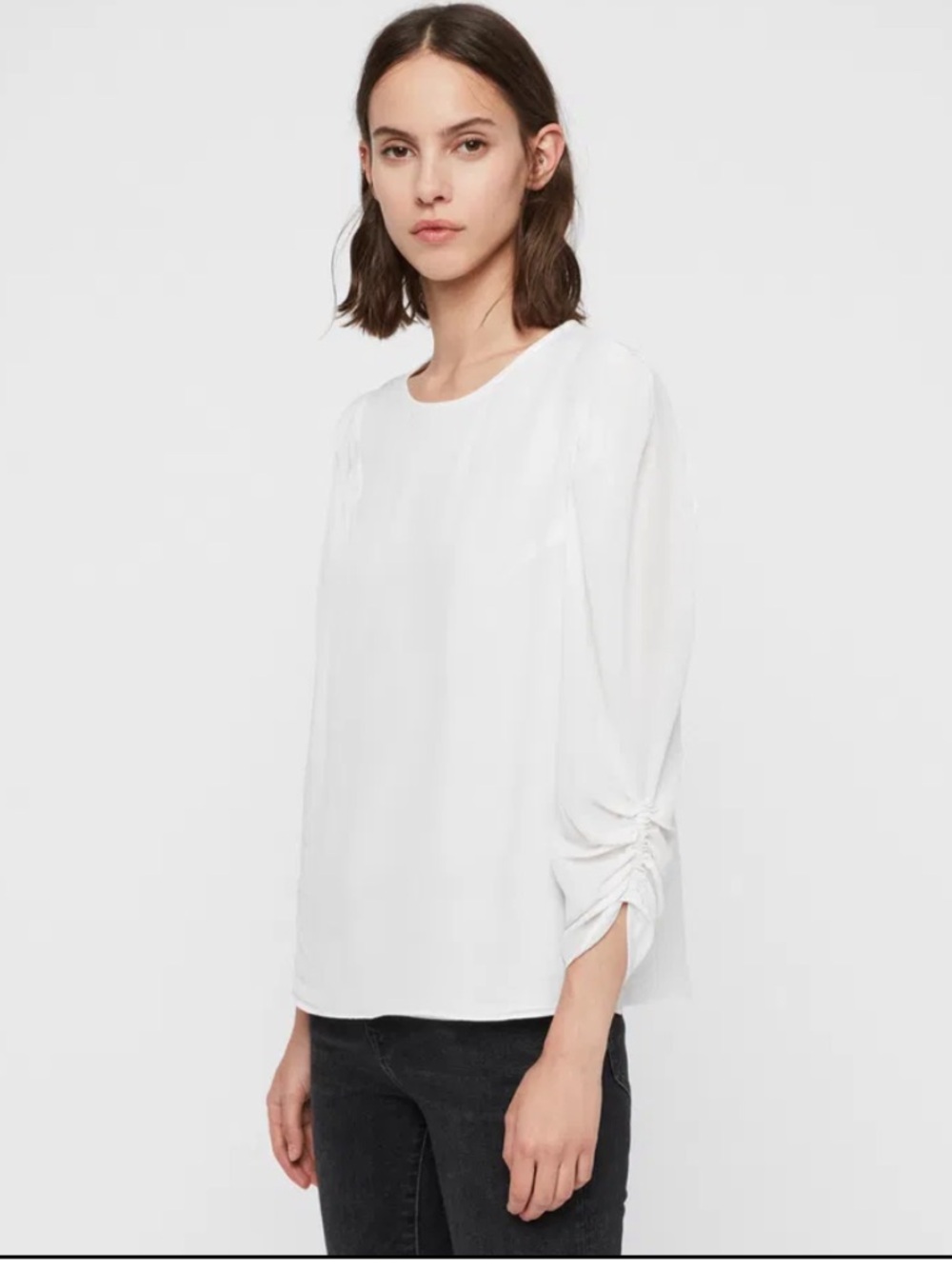 All Saints White Sheer blouse